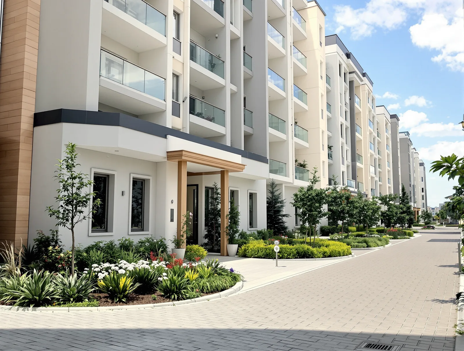 Nilüfer'de bir konut sitesi girişi